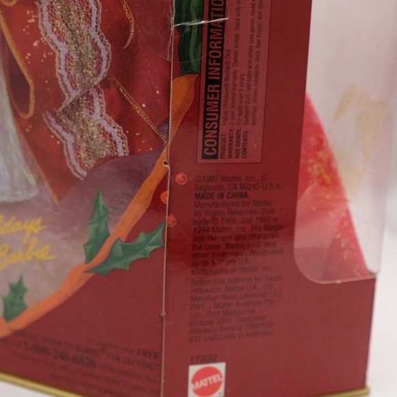 BARBIE HAPPY HOLIDAYS 1997 Special Edition 10th Anniversary 5th in Series Rare - Picture 7 of 16